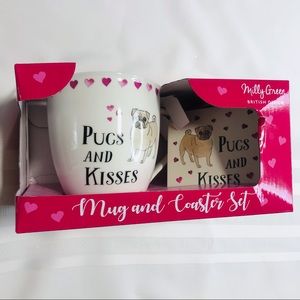 Pugs Mugs and Coaster Set